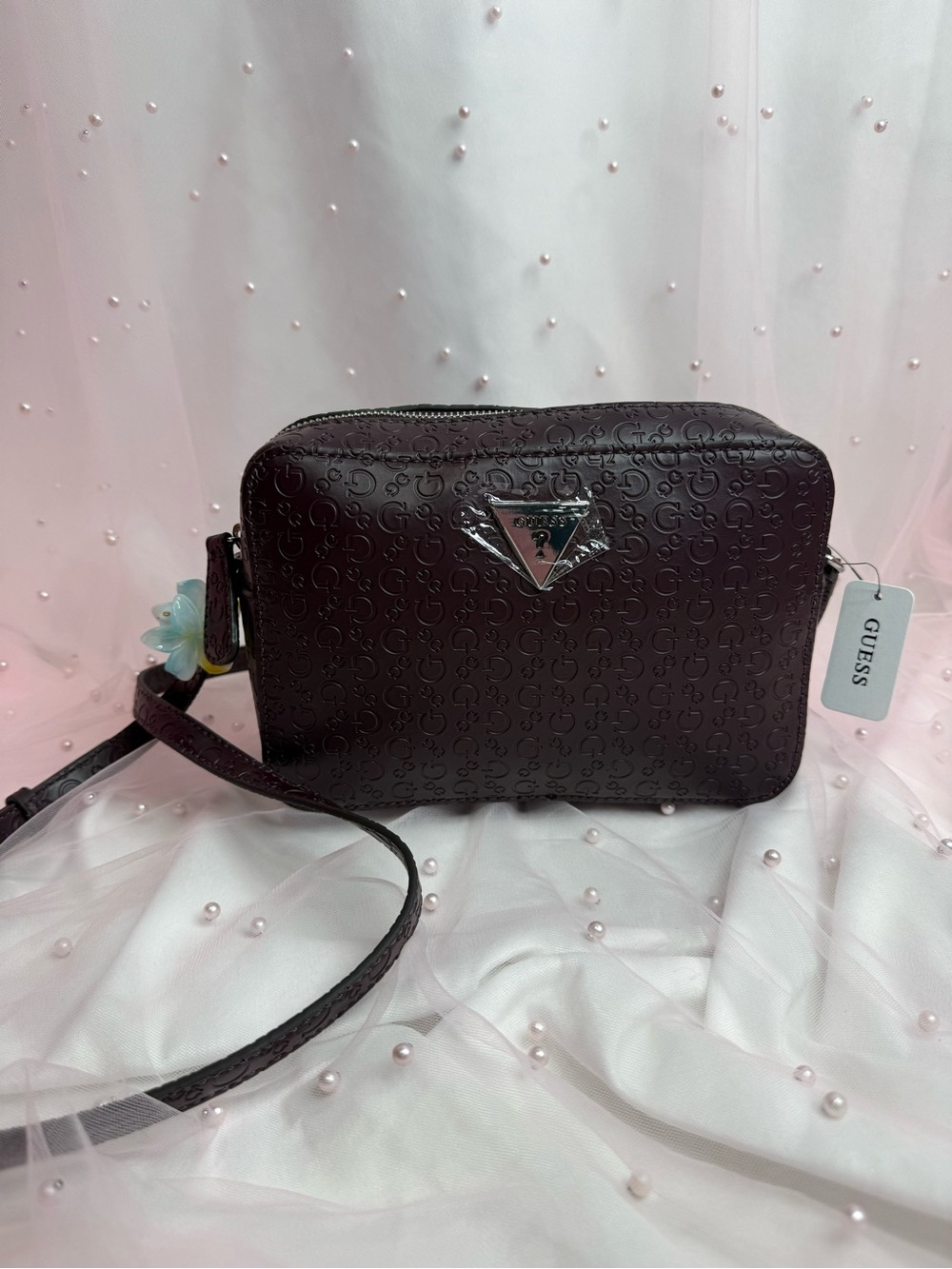 GUESS Black Berry Lilia Mini Crossbody